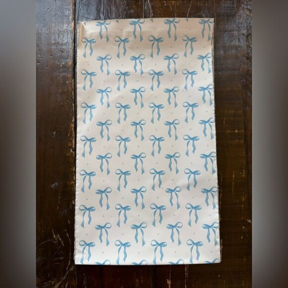 (25ct) Polymailer 6x9 blue bow - Picture 1 of 2